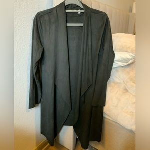 Long black swede jacket